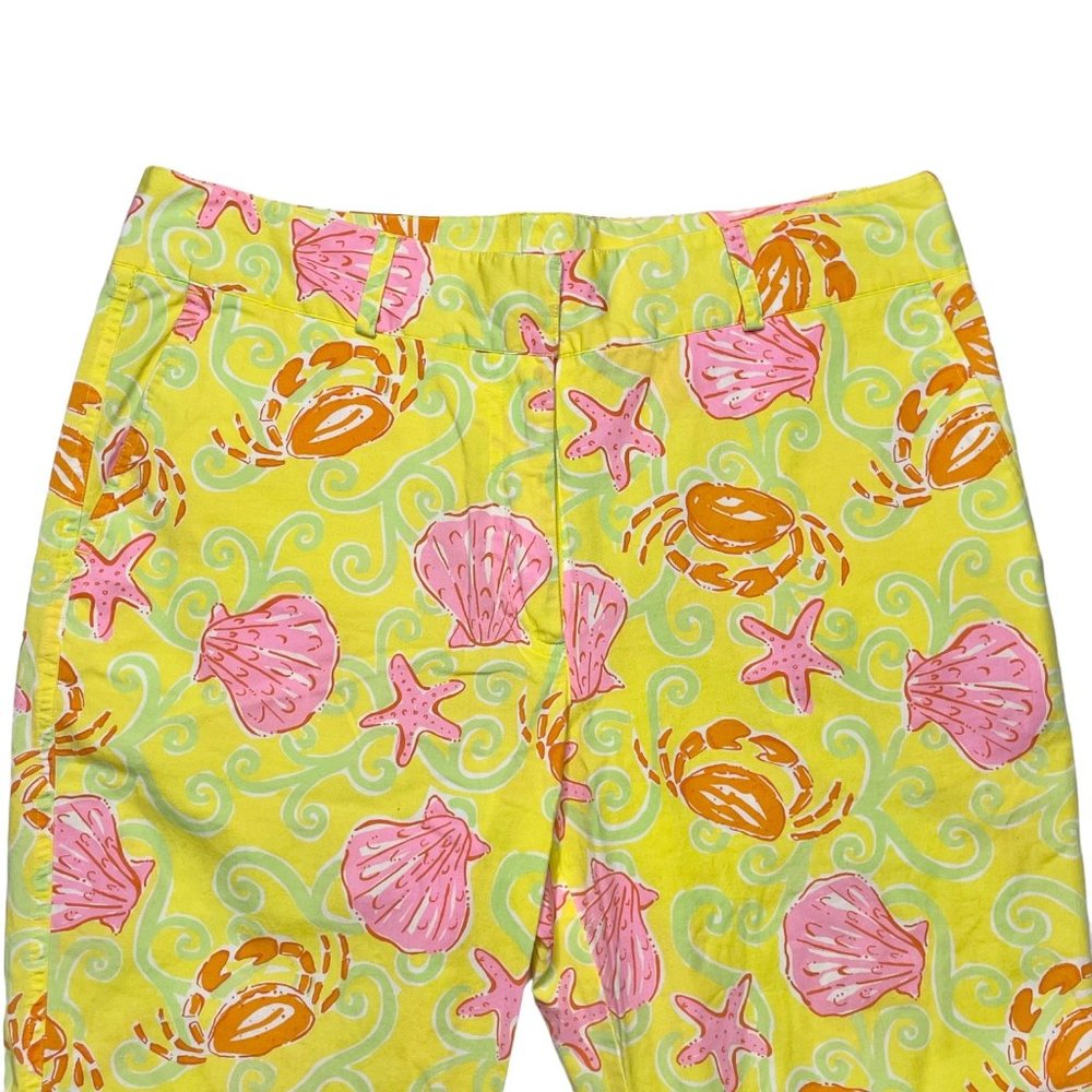 Lilly Pulitzer 10 Sunrise Sandbar cropped pants yellow - Picture 3 of 7